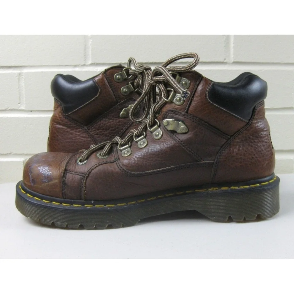 Y2K Dr Martens Heritage Ankle Boots Men's (10) 11302 Brown Leather Chunky